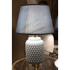 Lampada da tavolo quadrata Mauro Feretti E27 Æ 28x44 cm azzurro chiaro