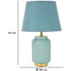 Lampada da tavolo quadrata Mauro Feretti E27 Æ 28x44 cm azzurro chiaro