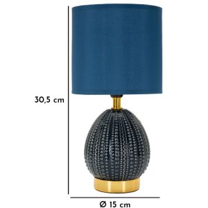 Lampada da tavolo Mauro Feretti Flavio E14 Ø 15 x 30,5 cm blu