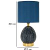 Lampada da tavolo Mauro Feretti Flavio E14 Ø 15 x 30,5 cm blu