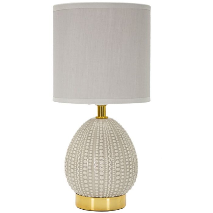 Lampada da tavolo Mauro Ferretti Flavi E14 Ø 15x30,5 cm grigio