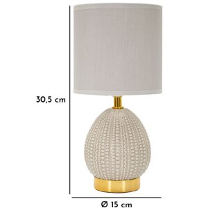 Lampada da tavolo Mauro Ferretti Flavi E14 Ø 15x30,5 cm grigio