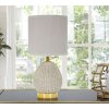 Lampada da tavolo Mauro Ferretti Flavi E14 Ø 15x30,5 cm grigio