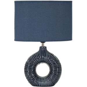 Lampada da tavolo Mauro Ferretti Seta E14 28,5x15x43 cm blu