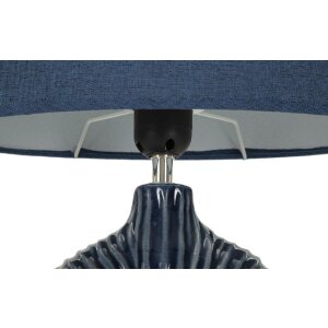 Lampada da tavolo Mauro Ferretti Seta E14 28,5x15x43 cm blu