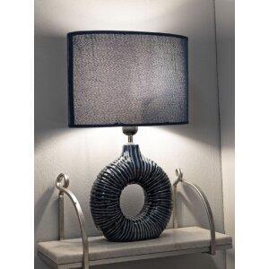 Lampada da tavolo Mauro Ferretti Seta E14 28,5x15x43 cm blu