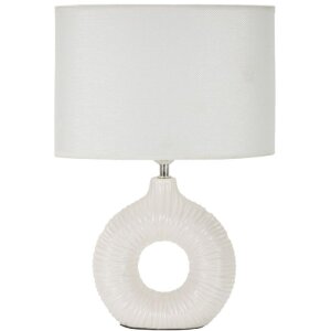 Lampada da tavolino Mauro Feretti Seta E14 28,5x15x43 cm bianca