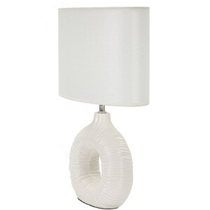 Lampada da tavolino Mauro Feretti Seta E14 28,5x15x43 cm bianca