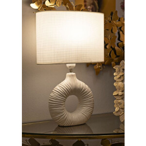 Lampada da tavolino Mauro Feretti Seta E14 28,5x15x43 cm bianca