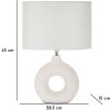 Lampada da tavolino Mauro Feretti Seta E14 28,5x15x43 cm bianca