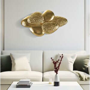 Lampada da pare Mauro Ferretti Shell E14 44x11x28 cm oro