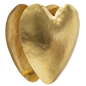 Lampada da pare Mauro Ferretti Cuore doro E14 25,5x15x24 cm oro