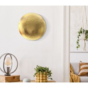 Lampe da parete Mauro Ferretti Goldy Rotonda E14 Æ 26x13 cm oro