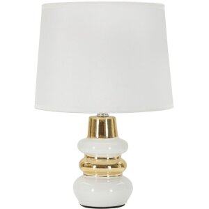 Lampada da tavolo Liara di Mauro Ferretti E14 Ø 23x32 cm bianco oro