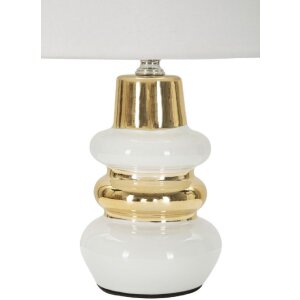Lampada da tavolo Liara di Mauro Ferretti E14 Ø 23x32 cm bianco oro
