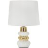 Lampada da tavolo Liara di Mauro Ferretti E14 Ø 23x32 cm bianco oro