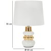 Lampada da tavolo Liara di Mauro Ferretti E14 Ø 23x32 cm bianco oro
