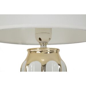 Lampada da tavola Mauro Ferretti Cassy E27 ∅ 25x40,5 cm bianca oro