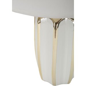 Lampada da tavola Mauro Ferretti Cassy E27 ∅ 25x40,5 cm bianca oro
