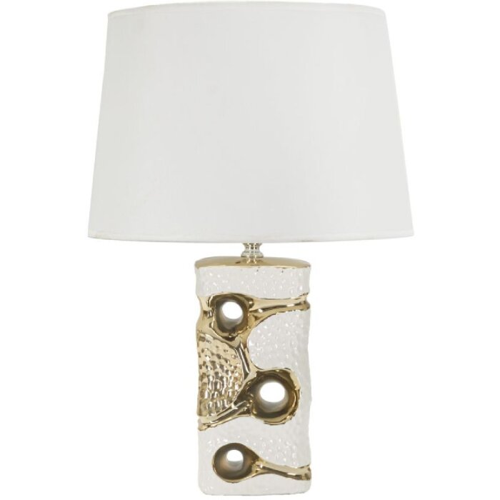 Lampe da tavolo Mauro Ferretti Florida E27 ∅ 30 x 43,5 cm bianca oro