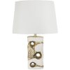 Lampe da tavolo Mauro Ferretti Florida E27 ∅ 30 x 43,5 cm bianca oro