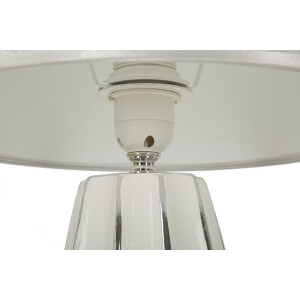 Lampada da tavolo Mauro Ferretti Emmi E27 Ø 30x45 cm bianco argento