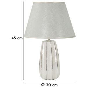 Lampada da tavolo Mauro Ferretti Emmi E27 Ø 30x45 cm bianco argento
