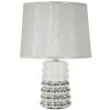 Lampada da tavolo Mauro Ferretti Lace E14 Ø 23x33 cm bianco argento