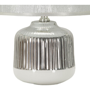 Lampada da tavolo Mauro Ferretti Lucina E14 Ø 20x29 cm bianca argento