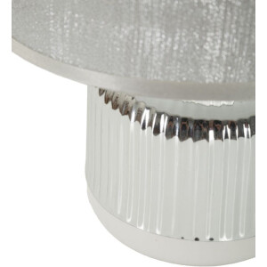 Lampada da tavolo Mauro Ferretti Lucina E14 Ø 20x29 cm bianca argento