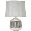 Lampada da tavolo Mauro Ferretti Lucina E14 Ø 20x29 cm bianca argento
