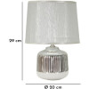 Lampada da tavolo Mauro Ferretti Lucina E14 Ø 20x29 cm bianca argento