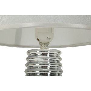 Lumino da tavolo Mauro Ferretti Candela E27 Ø 25x41 cm bianco argento