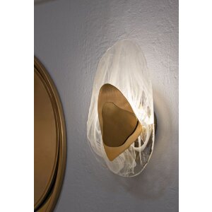 Luce da parete Mauro Ferretti Oceano Oro E14 21x8x31 cm oro bianco