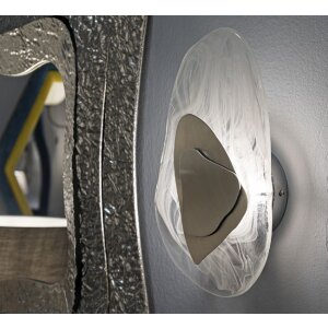 Mauro Ferretti applique murale Oceano Argento E14 21x8x31 cm argento bianco