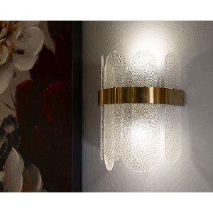 Lumino da pare Mauro Ferretti Grigio E14 20x14x28 cm oro bianco