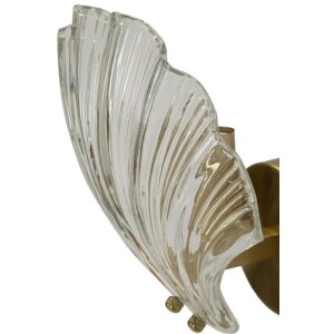 Lumino da pare Mauro Ferretti "Shell" E14, 20x14x22 cm oro naturale