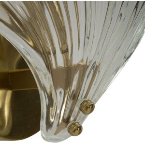 Lumino da pare Mauro Ferretti "Shell" E14, 20x14x22 cm oro naturale