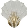 Lumino da pare Mauro Ferretti "Shell" E14, 20x14x22 cm oro naturale