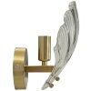 Lumino da pare Mauro Ferretti "Shell" E14, 20x14x22 cm oro naturale