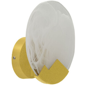 Luce da parete Mauro Ferretti Luna E14 Ø 20x10 cm oro bianco