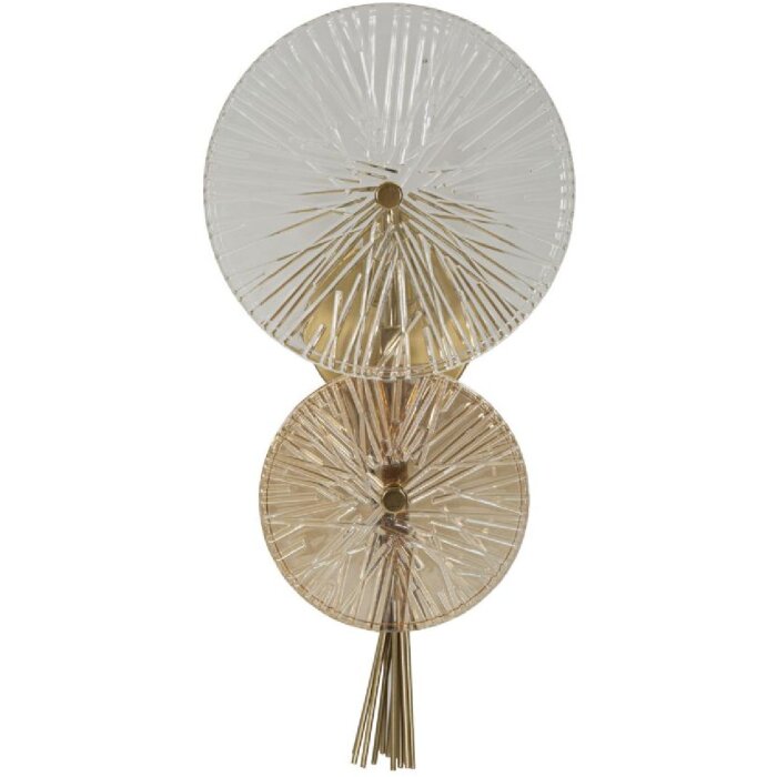 Mauro Ferretti Lampada da Parete Alba E14 20x14x41 cm oro naturale