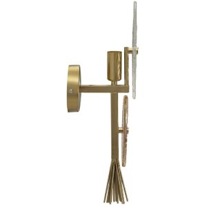 Mauro Ferretti Lampada da Parete Alba E14 20x14x41 cm oro naturale