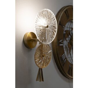 Mauro Ferretti Lampada da Parete Alba E14 20x14x41 cm oro naturale