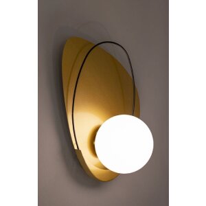 Lampada da Parete Mauro Ferretti Circuiti E27 Oro Nero Bianco