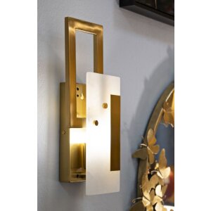 Mauro Ferretti Lume da Parete CUBO E14 15x8x33 cm oro satinato