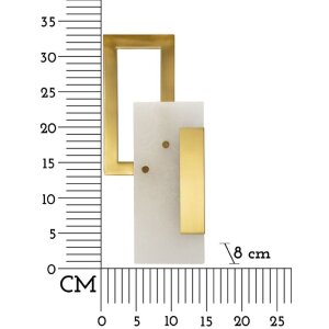 Mauro Ferretti Lume da Parete CUBO E14 15x8x33 cm oro satinato