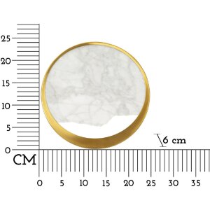Luminaria da parete Mauro Ferretti Marmo E14 24x6x24 cm dorato venato