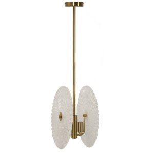 Pendente Mauro Ferretti Vetro E14 35x18x80 cm oro bianco