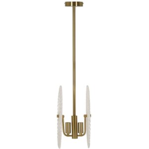 Pendente Mauro Ferretti Vetro E14 35x18x80 cm oro bianco